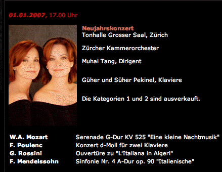 Neujahrskonzert Programm