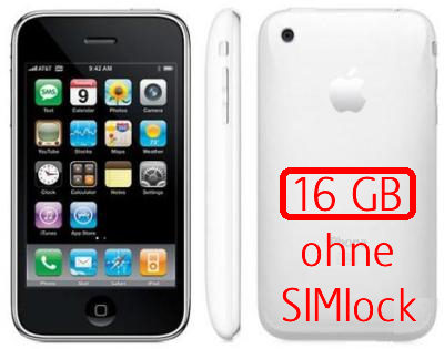 iPhone 3G 16 GB weiss, ohne SIMlock