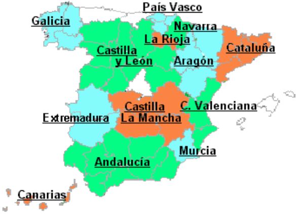 Mapa vino espanol